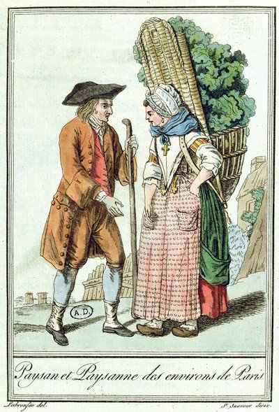 Campesinos de la región de París, de 